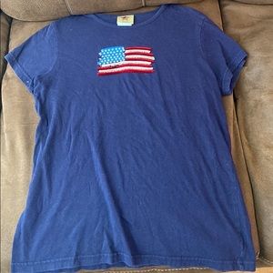 Soft navy blue kids tee